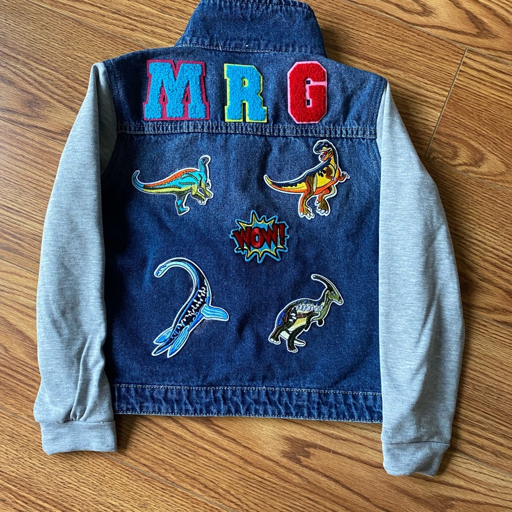 Denim distressed jacket, youth size 8
